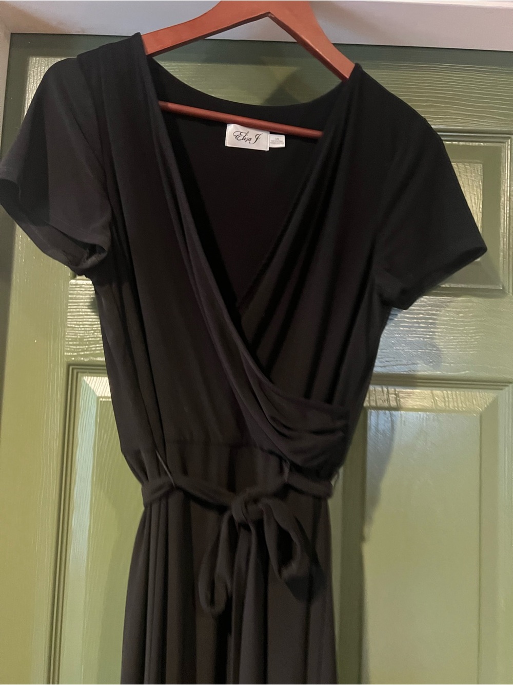 Black Wrap-Front Women’s Dress by Eliza J size large